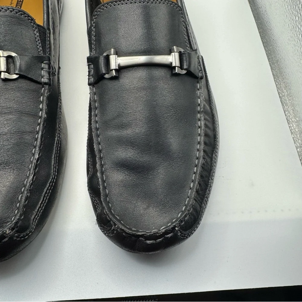 Clark’s Men's Black Leather Loafers Slip-On Dress‎ Loafers Black Size 11.5